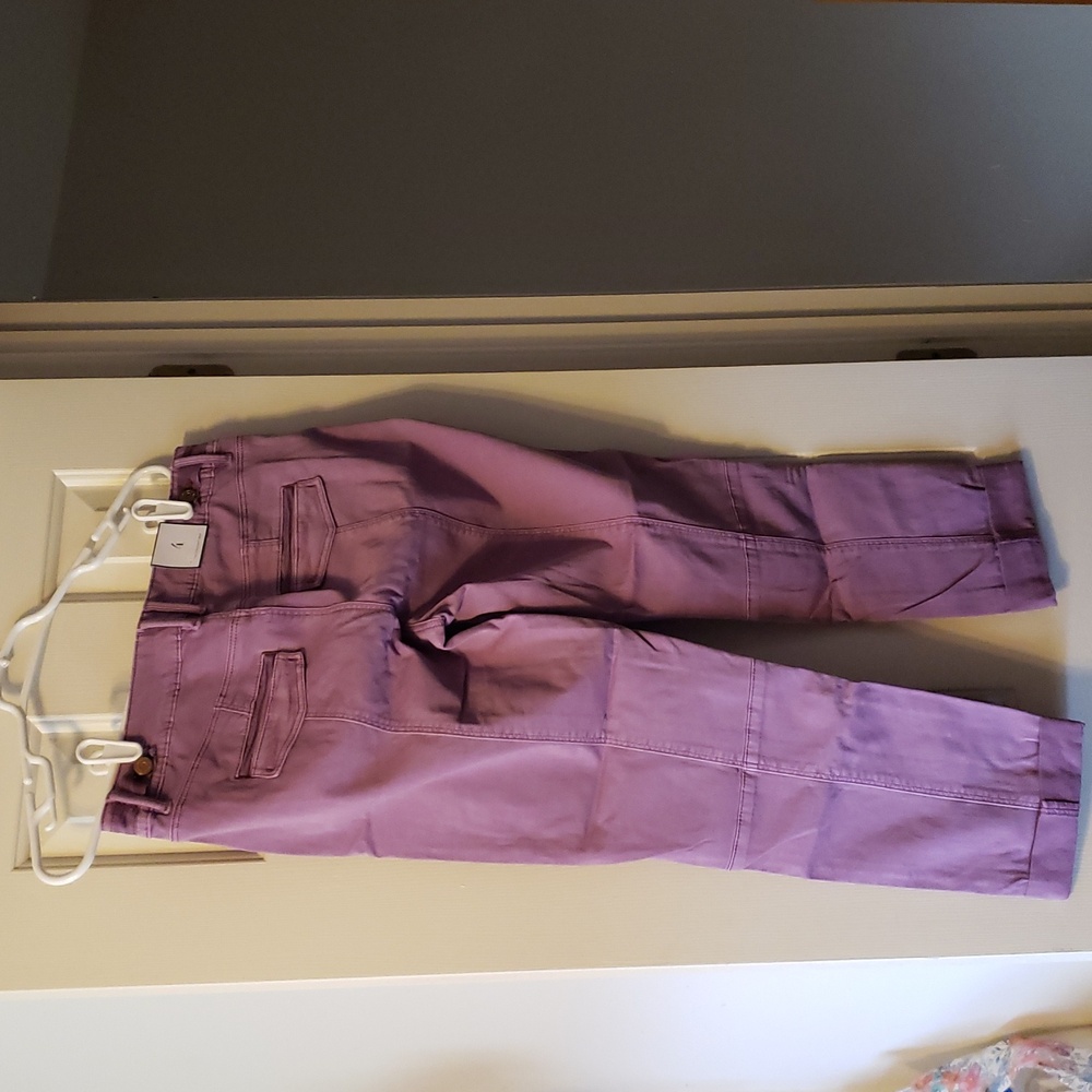 NWT WHBM The Straight Crop Smoky Plum Crop Jeans Size 4R - Picture 4 of 8